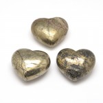 Pyrite Polished Puff Heart (40mm)